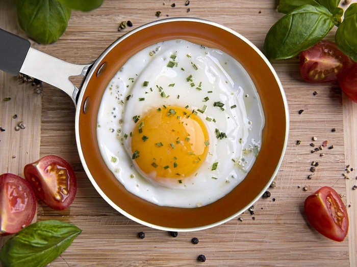 A mini skillet made for eggs