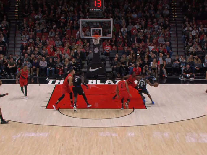 Backboard view is great for seeing the game from the same perspective as the players.