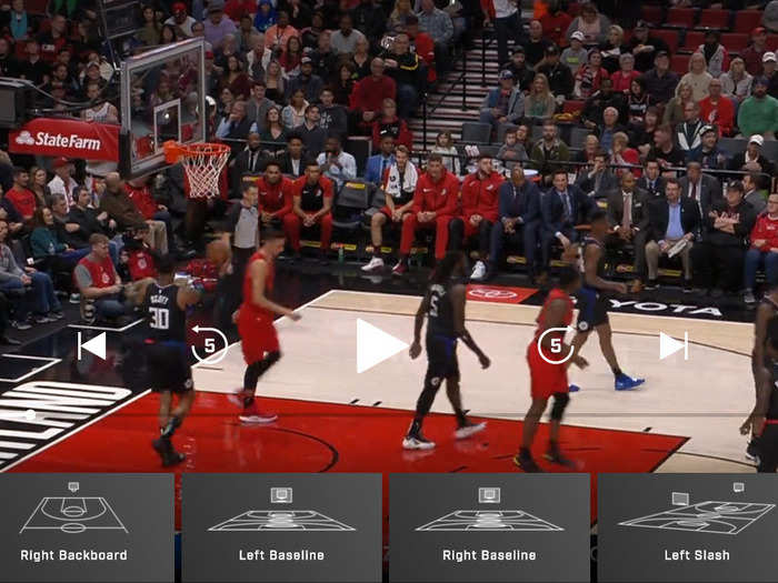 Fans can also switch to alternate camera views.