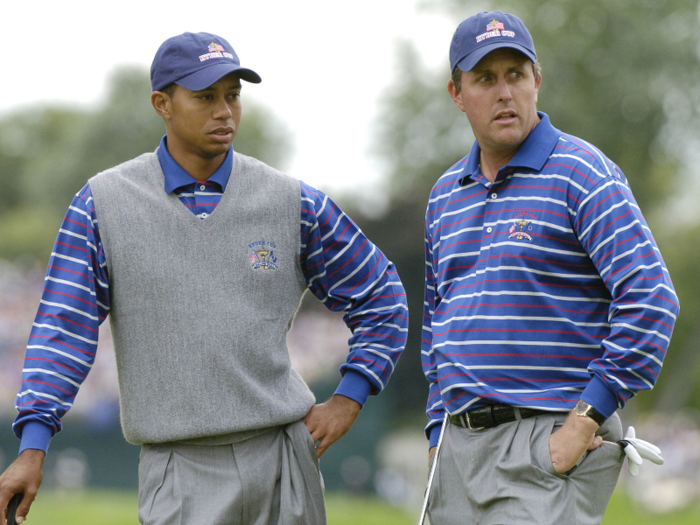 Tensions heated up even further the following year, when Woods and Mickelson were paired together for two matches at the 2004 Ryder Cup. They lost both.