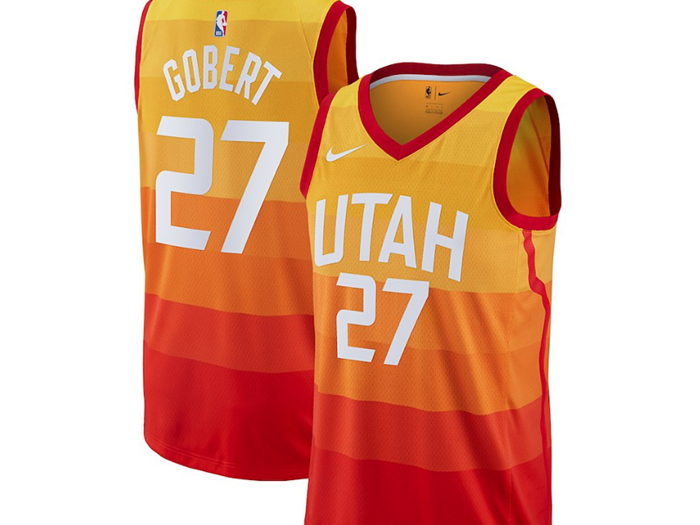 The Utah Jazz stuck with their desert jerseys, which they also used last year. Many people liked these when they debuted them last season.