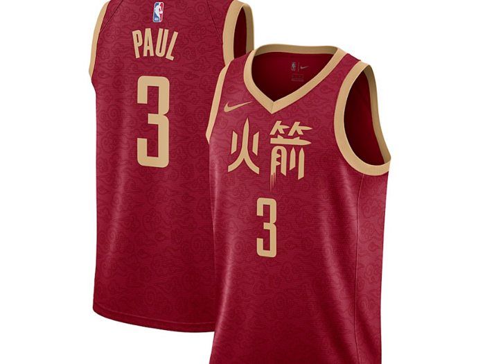 The Houston Rockets also continued their Chinese theme, paying homage to their Chinese fans. Look closely and you