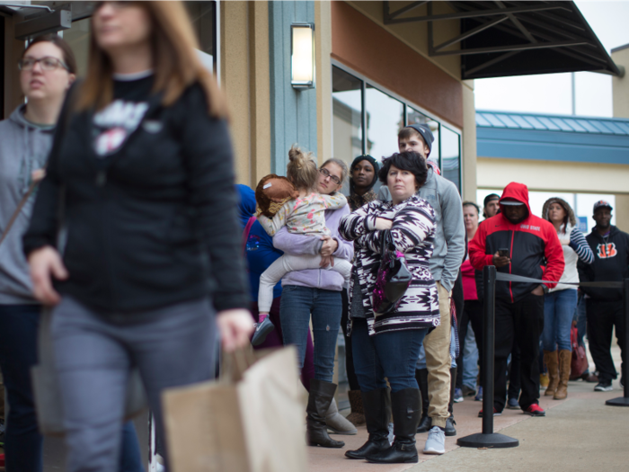 Only 102 million people shopped at brick-and-mortar stores on Black Friday in 2015 compared to 147 million in 2012.