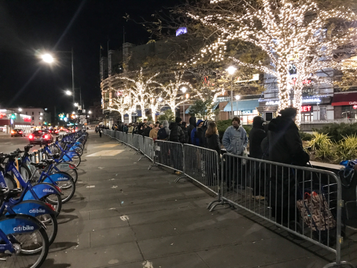 Fewer than 100 people were lined up to get inside this Target in Brooklyn on Black Friday in 2017.