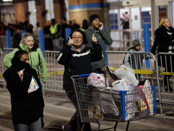 Walmart also began opening doors on Thanksgiving evening in 2011.