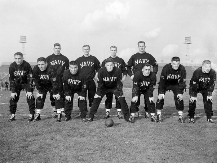 Back then, the Army-Navy football game was held on the Saturday after each Thanksgiving in Philadelphia.