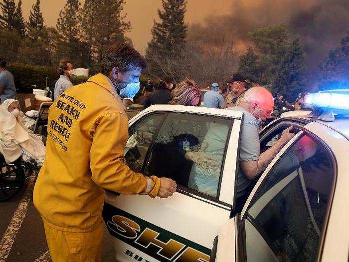 To the north, meanwhile, residents of Paradise, California ran for their lives on foot and packed into cars to escape the Camp Fire. Five people burned to death in their cars.