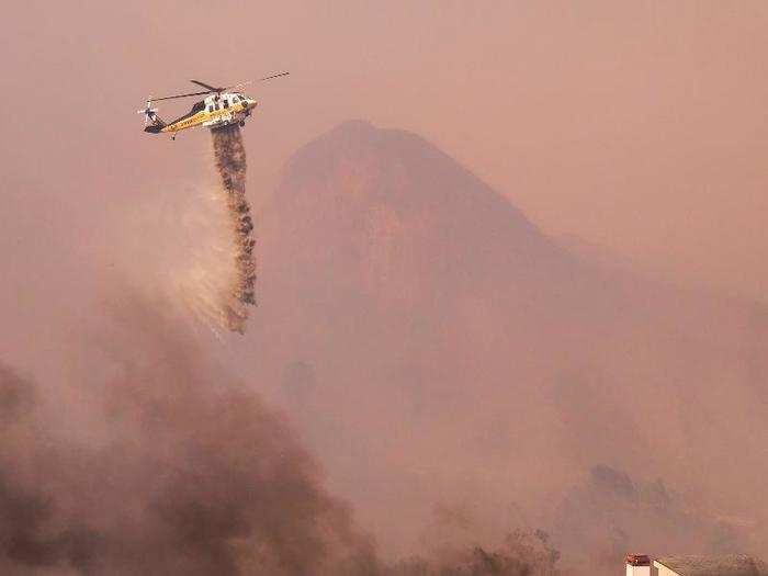 Stars including Alyssa Milano, Melissa Etheridge, director Guillermo del Toro, and the Kardashian sisters all had to leave their homes in the area.