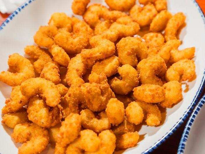 We held out to the individual 100-shrimp mark, then immediately broke down and ordered the more numbers-friendly nuggets of shrimpy goodness. As always, the popcorn is good, but the coconut popcorn shrimp is divine.