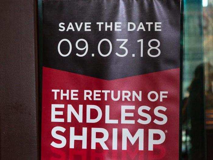 And for another year, Endless Shrimp was resurrected, a shrimpy Lazarus.