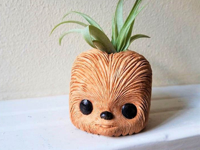 A Chewbacca planter