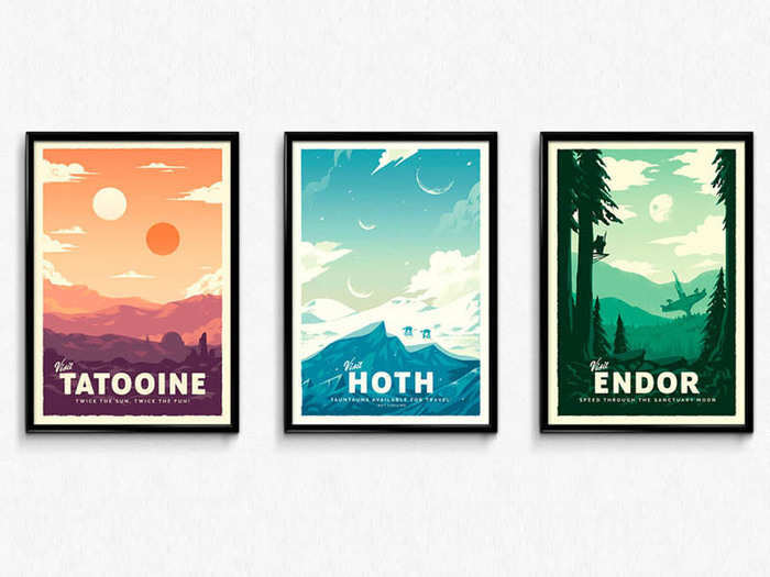 Beautiful travel posters that may prompt them to pack their bags