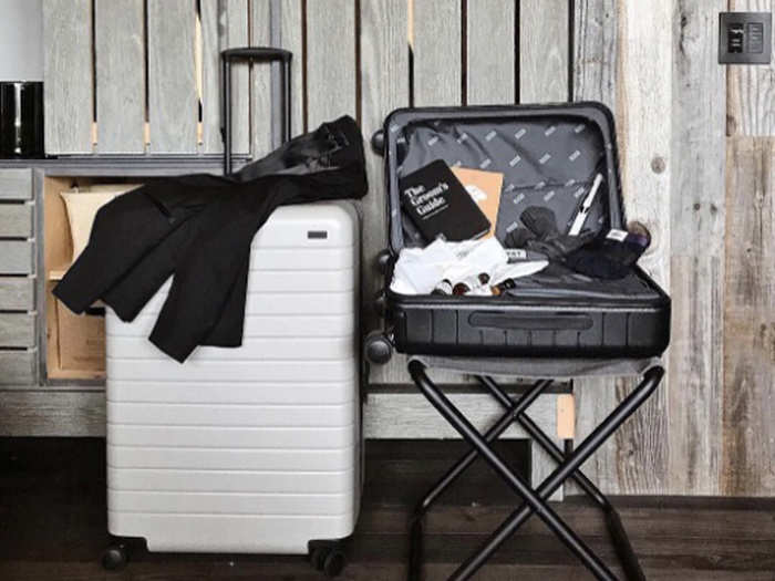 A stylish, savvy carry-on with an external battery pack