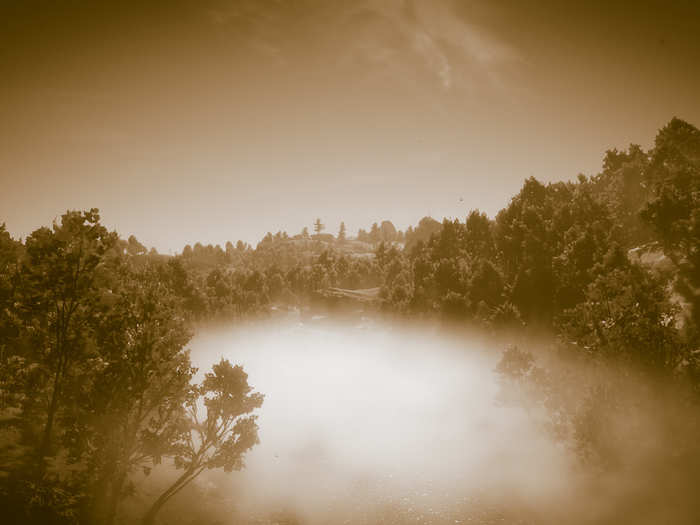 And finally, the mist from the waterfall spreads around Brandywine Drop.