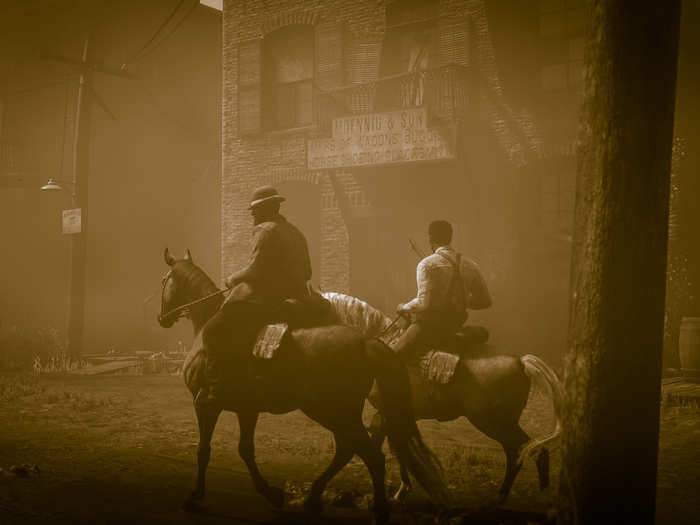 These two might have been bounty hunters — one was displaying a long gun pretty prominently in the middle of town.