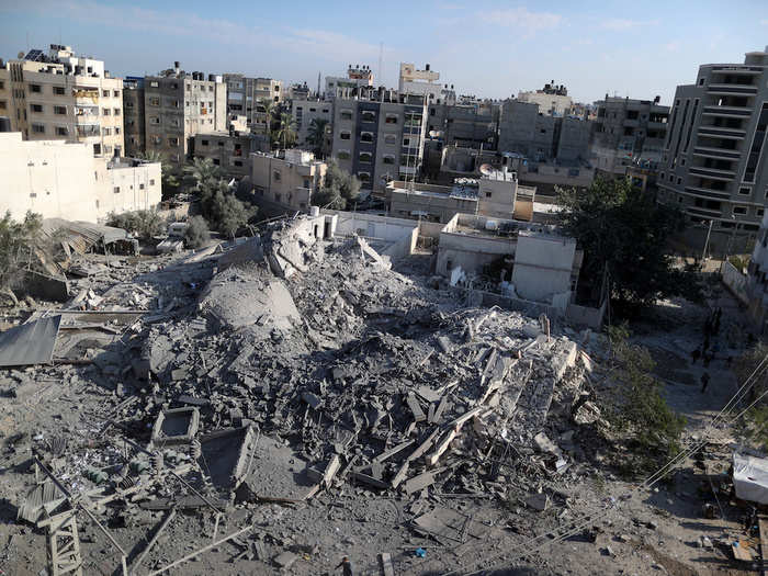 The Israeli strikes also hit a hotel called Al-Amal, weapons depots and command and control centers.