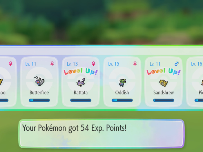 Catching Pokémon now gives experience to all of the Pokémon in your party.