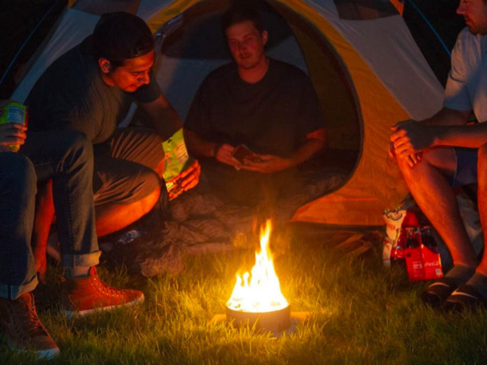 A portable campfire