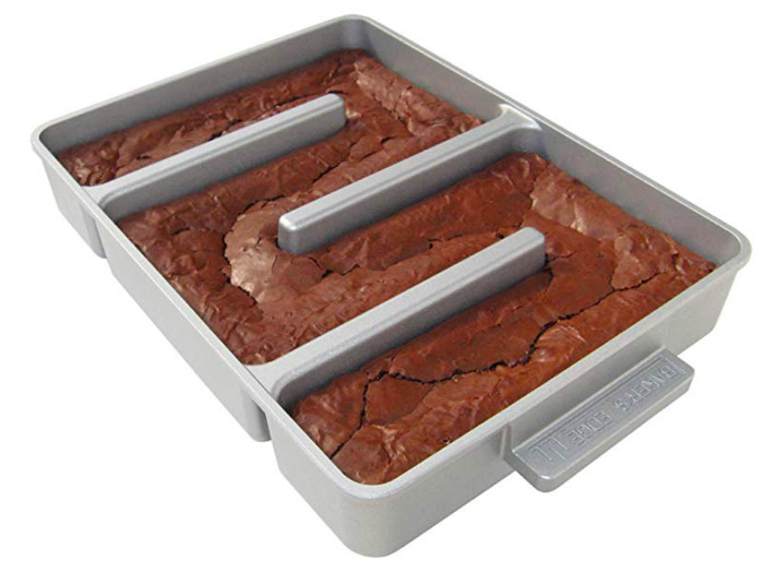 A baking pan that gives them more edge pieces