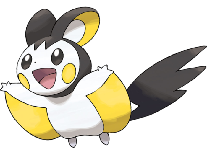 Emolga, the sky squirrel Pokémon, can be seen flying here, and again later in the Ryme City marketplace.