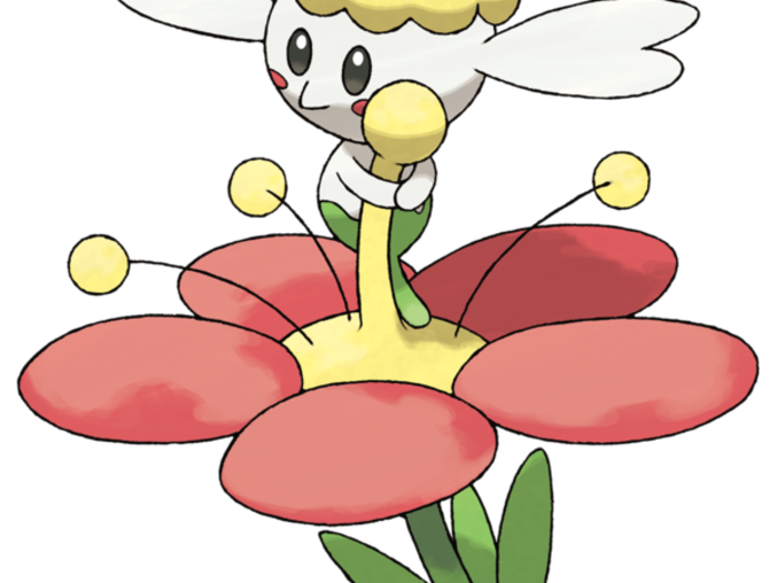 Flabébé is the floating flower Pokémon in the upper right hand corner of that shot.