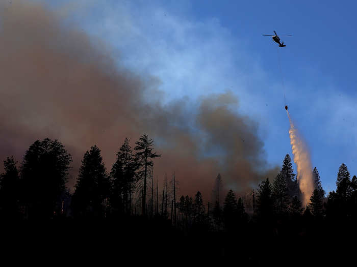 Red-flag warnings are in effect across the state, which means the weather is ripe for fires due to high winds and low humidity. This has made fighting the flames extra challenging.