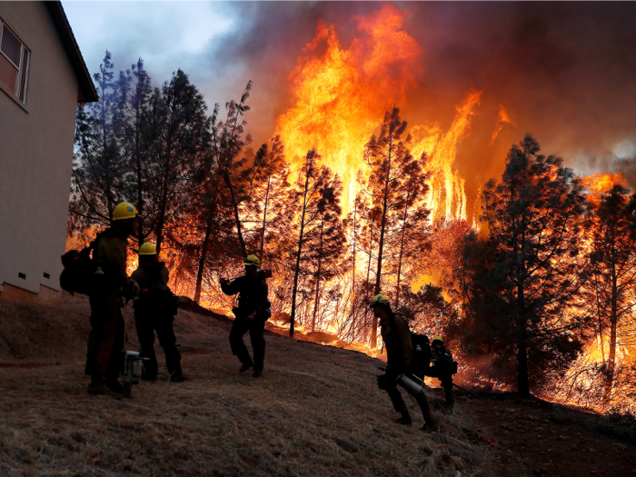 Anita Waters, who escaped her mobile home in Paradise, told the Times that she saw cars in flames with people still inside them as she left.