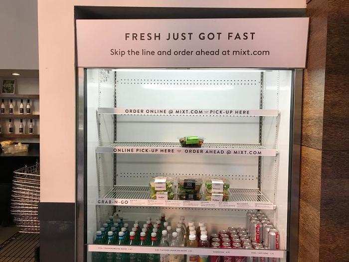 At some places, like MIXT, your order is placed in a refrigerator, so you don