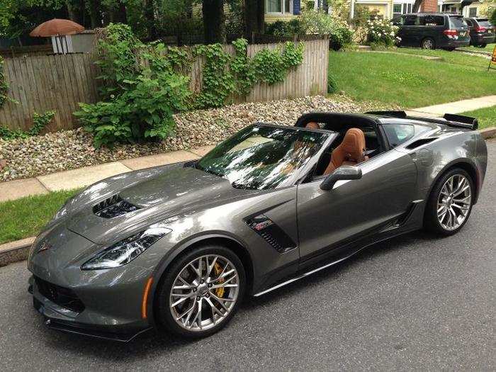 3. Chevy Corvette Z06: Enter the Corvette Z06. Not a convertible, by the way. Instead, a removable targa top. Our tester cost about $90,000.