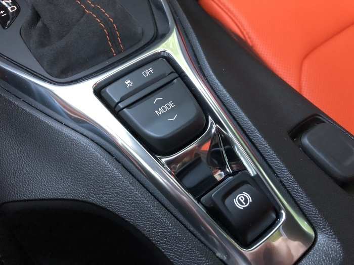 Your drive-mode options are Tour, Sport, Track, and Individual (which can be customized to your style), and you can turn the traction control off if you want to sling the Camaro