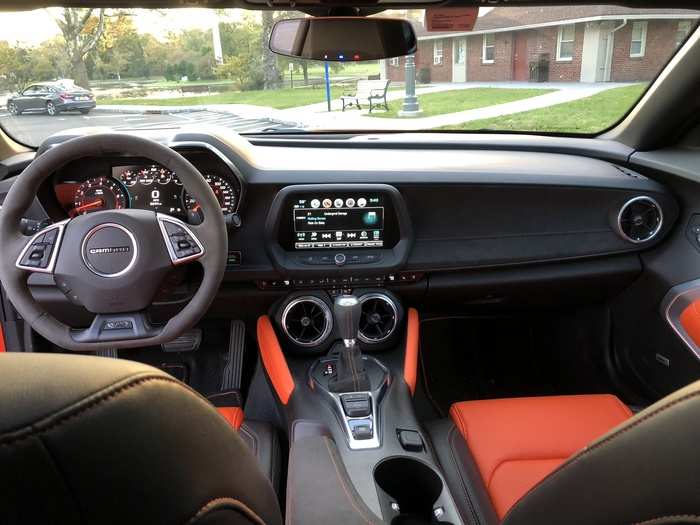 As with all proper muscle cars, the Camaro SS is fairly snug for seating.