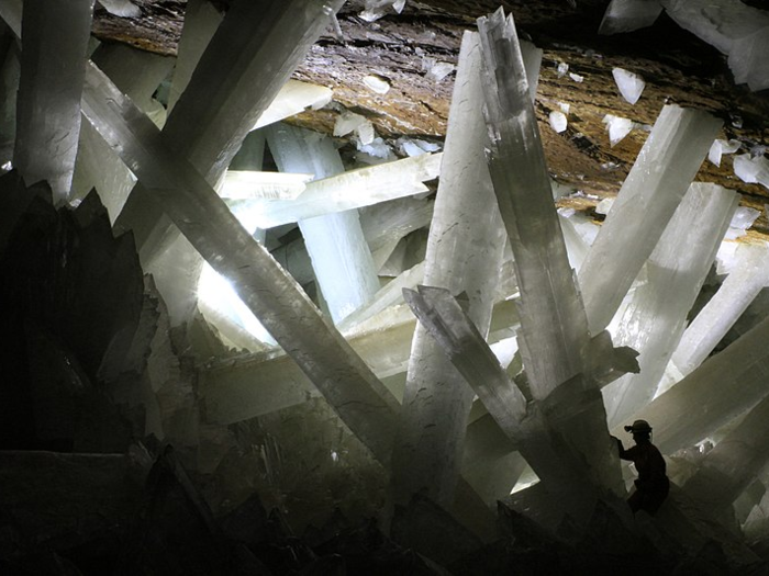 There’s a cave in Mexico filled with towering white crystals.