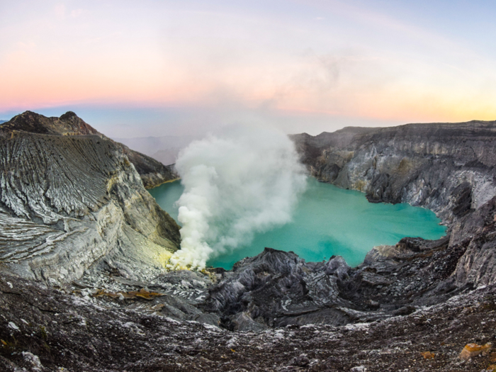 This volcano in Indonesia spews bright blue lava — sort of.