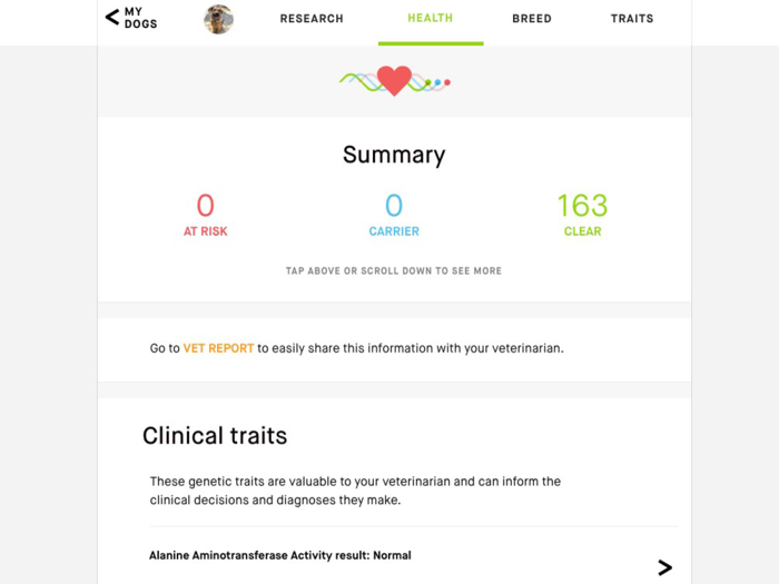 Embark tests your pup for over 175 genetic health conditions and traits.