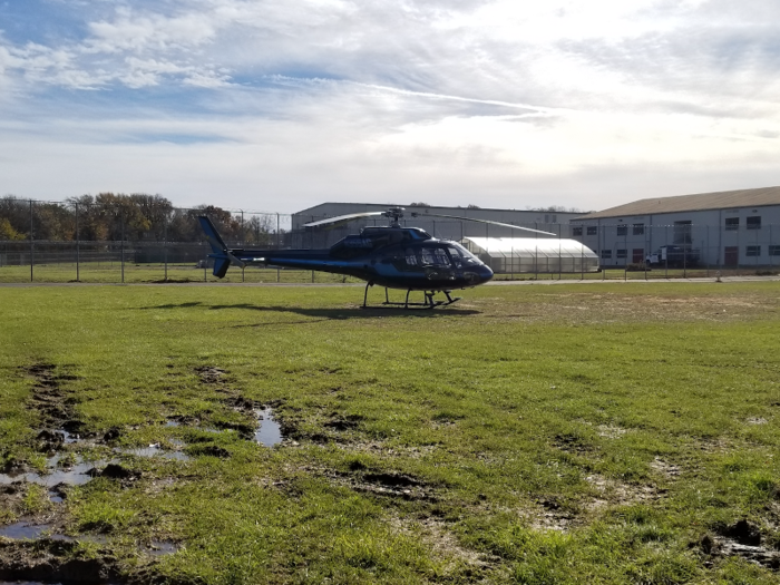 This helicopter landed at the facility for a scene in "The Blacklist."