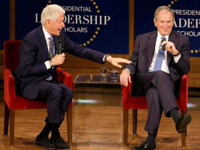 Bill Clinton and both Bush presidents, George H.W. Bush and George W. Bush