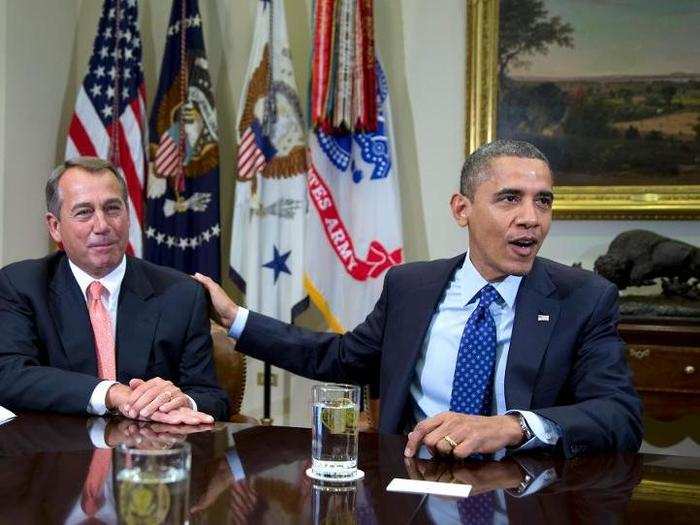 John Boehner and Barack Obama