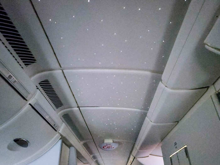 I used the night mode on my phone to get this shot. It was actually very dark in the cabin, but I wanted to point out the star lighting on the ceiling.