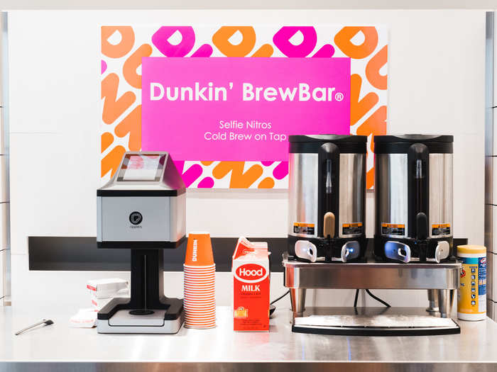 Some of the technology being tested is perhaps a little less practical, like a machine that allows baristas to print images on foamy drinks like nitro cold brews and hot lattés. Dunkin