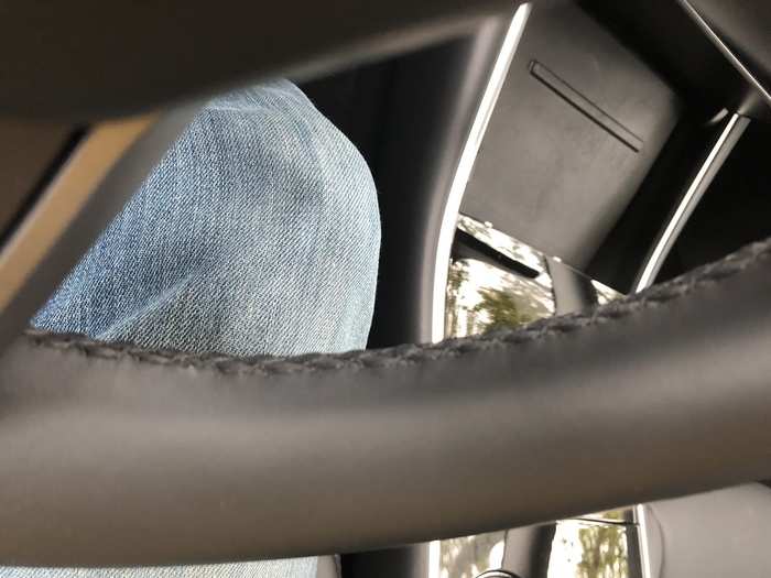 Quick comment: The stitching is curled back behind the midpoint of the wheel. I thought this was a mistake when I encountered it on a previous Model 3, but according to Tesla, it