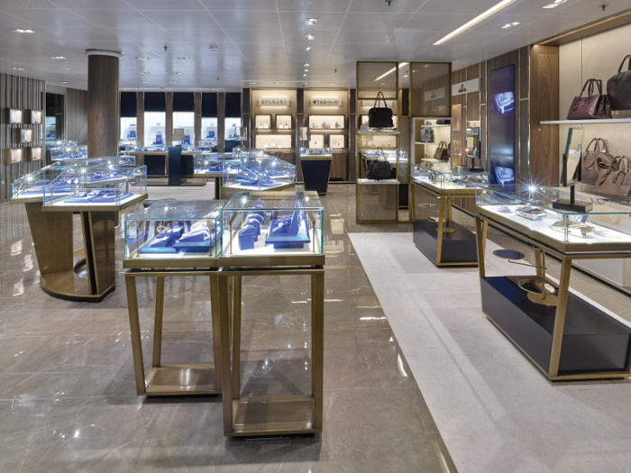 The ship even includes a luxury shopping boutique.