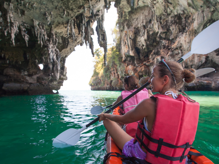 ... sea cave canoeing in Thailand, and more.