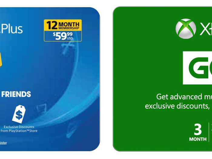 Discounts on online subscriptions - $20 off one year of PlayStation Plus, $10 off Xbox Live Gold Subscriptions.