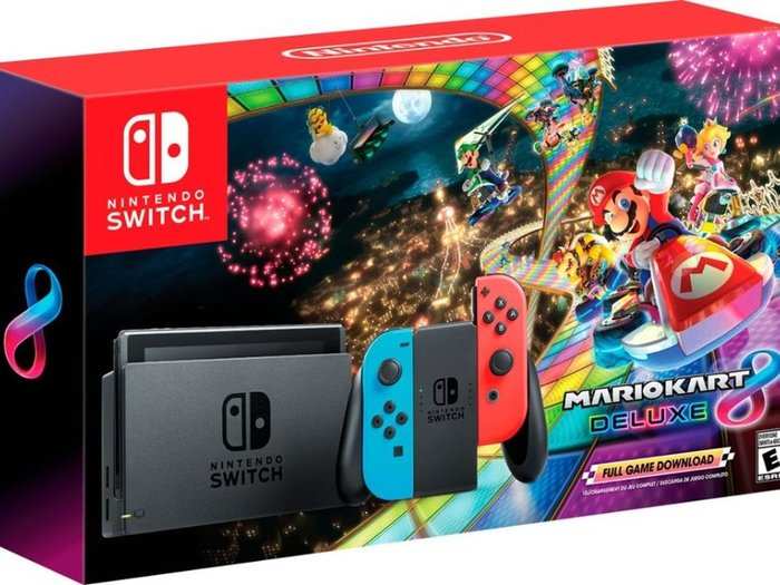 Nintendo Switch with Mario Kart 8 Deluxe - $300