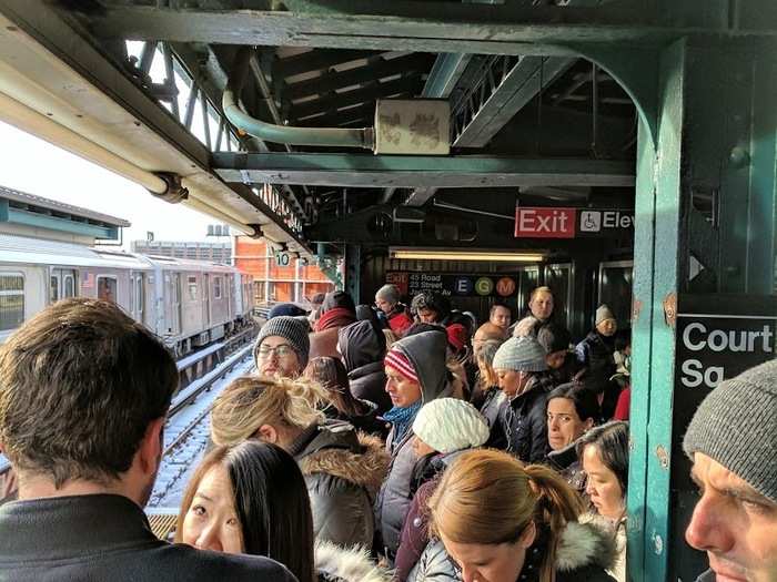 So until the L train shutdown is complete, and CBTC is fully up and running on the 7 train — Amazon employees will have to deal with more of these crowds.