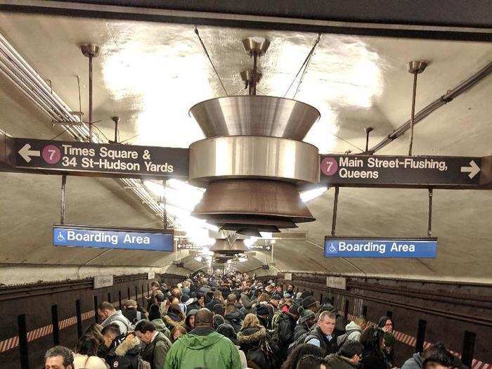 Finally, we arrive at Grand Central, the largest train station in North America and an architectural icon that serves 750,000 people every day...  but the subway station underneath is less than stellar.