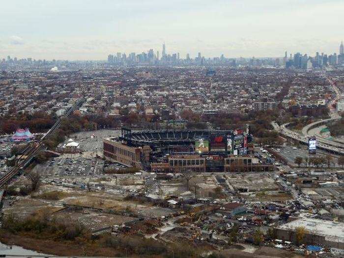 Usually, my trips on the 7 train are to Citi Field to watch the New York Mets. We pass the stadium right after leaving Flushing, but it’s empty today.