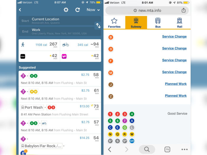 The commute should take just under an hour, according to City Mapper — and there’s good service on the line, at least according to the official MTA site, which is known to be pretty unreliable.