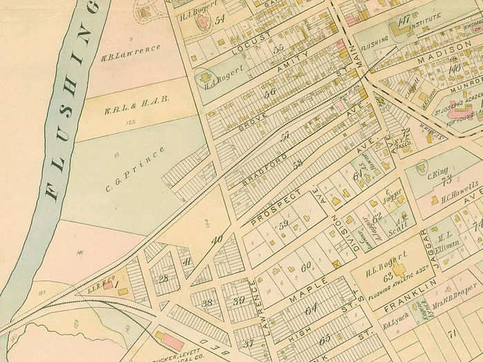 Flushing is densely populated — and full of delicious food. These streets were laid out more than a century ago, so its easy to see why it