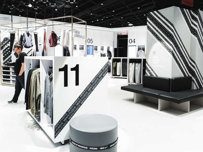 Numbers on the displays correspond to a wall designed to help customers quickly find what they